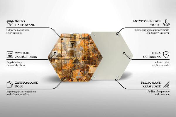 Kitchen worktop protector Geometric figure pattern