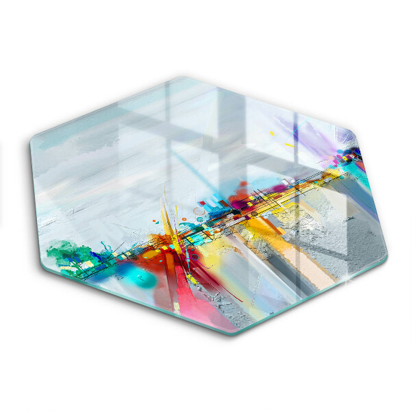 Glass chopping board Painted abstraction