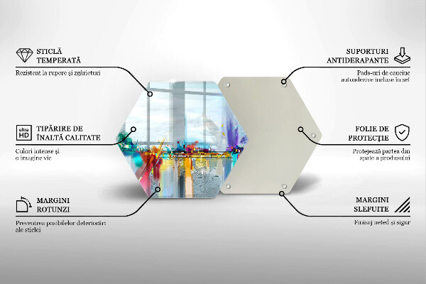 Glass chopping board Painted abstraction