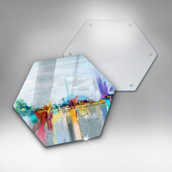 Glass chopping board Painted abstraction