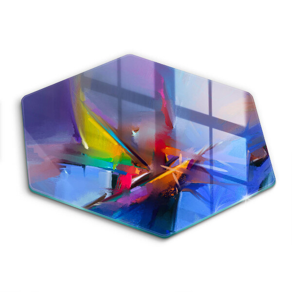 Glass chopping board Painted abstraction