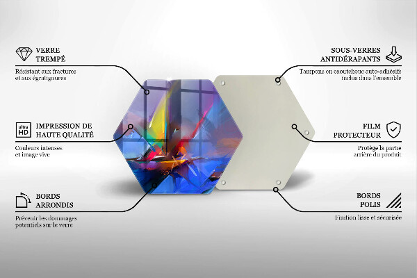 Glass chopping board Painted abstraction
