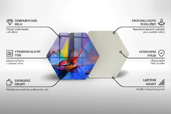 Glass chopping board Painted abstraction