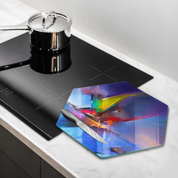 Glass chopping board Painted abstraction