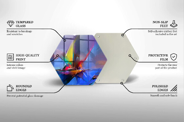 Glass chopping board Painted abstraction