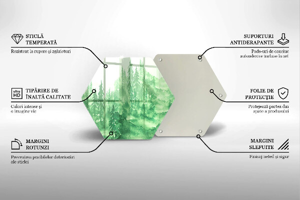 Glass chopping board Painted forest