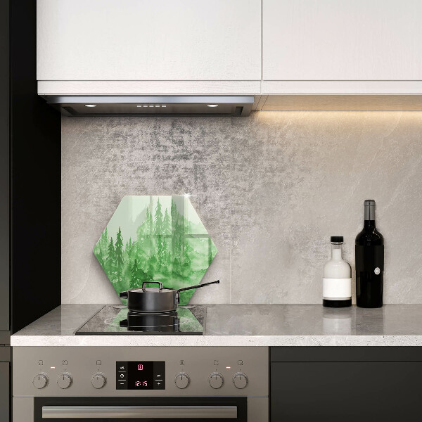 Glass chopping board Painted forest