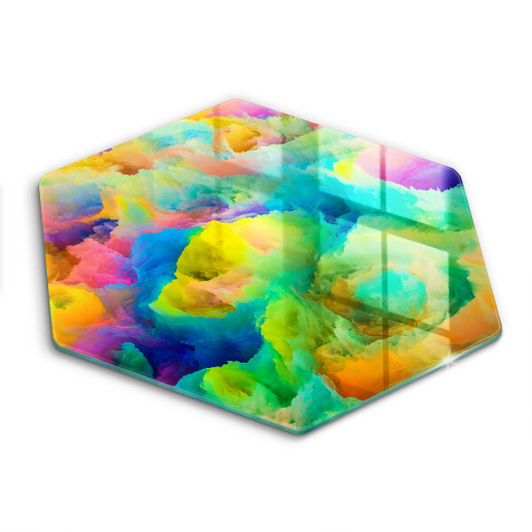 Glass chopping board Colorful abstraction