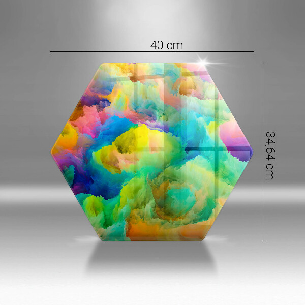 Glass chopping board Colorful abstraction