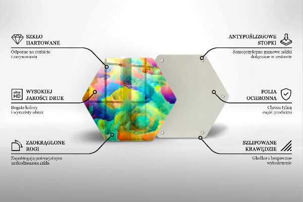 Glass chopping board Colorful abstraction