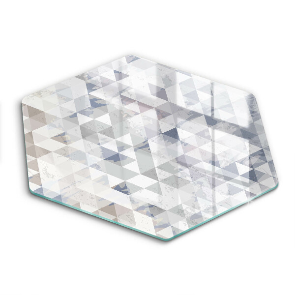 Glass chopping board Triangle pattern