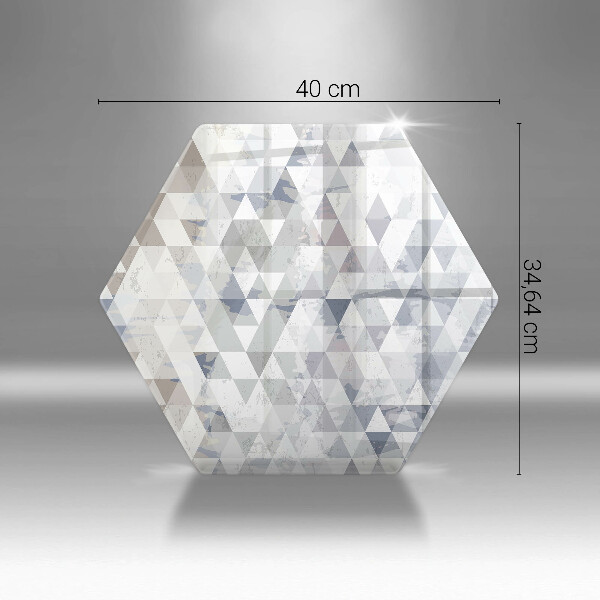 Glass chopping board Triangle pattern