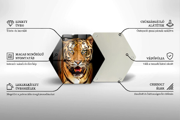 Glass chopping board Wild animal tiger