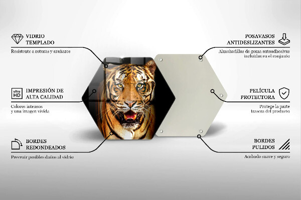 Glass chopping board Wild animal tiger