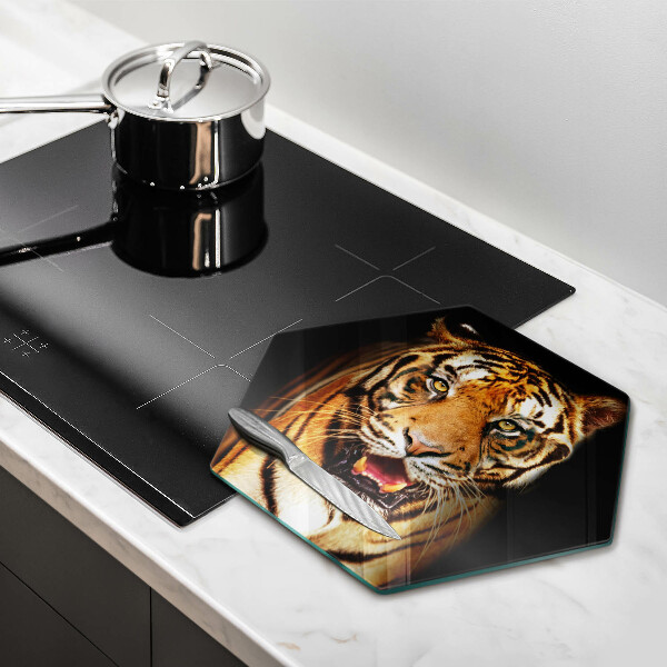 Glass chopping board Wild animal tiger