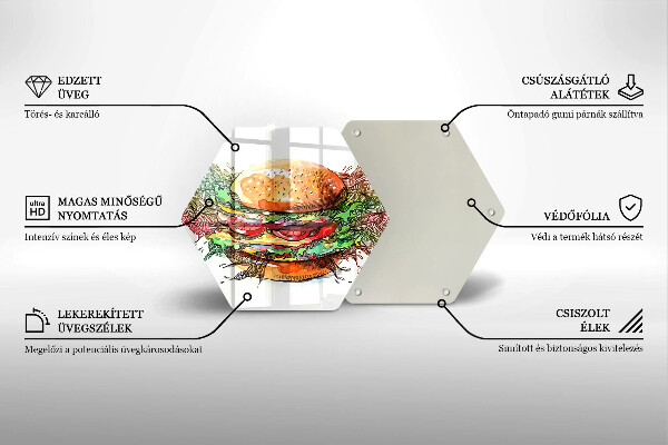 Chopping board Drawing hamburger