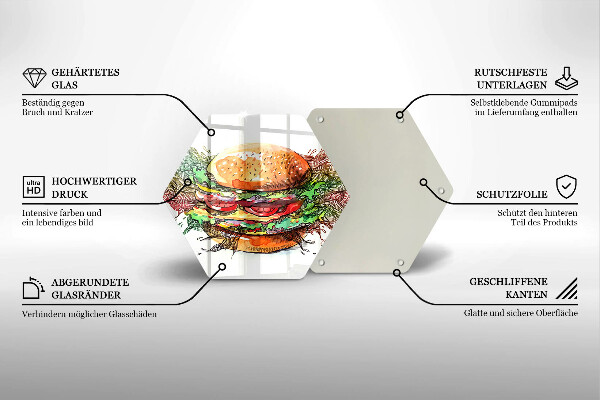 Chopping board Drawing hamburger