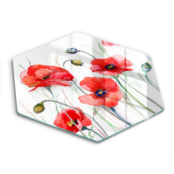 Chopping board Red flowers