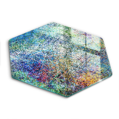 Chopping board Colorful abstraction of the line