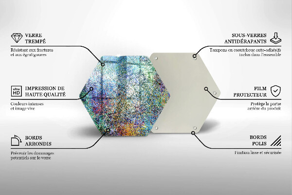 Chopping board Colorful abstraction of the line