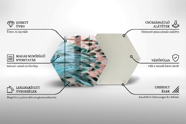 Kitchen worktop protector Boho bird feathers