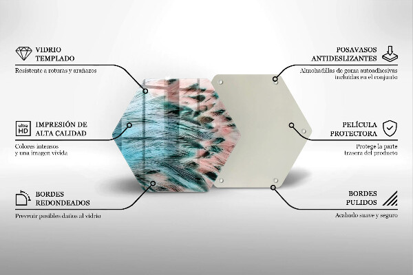 Kitchen worktop protector Boho bird feathers