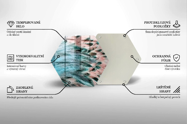 Kitchen worktop protector Boho bird feathers