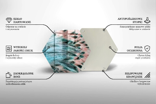 Kitchen worktop protector Boho bird feathers