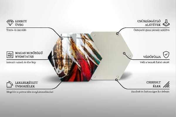 Kitchen worktop protector Boho bird feathers