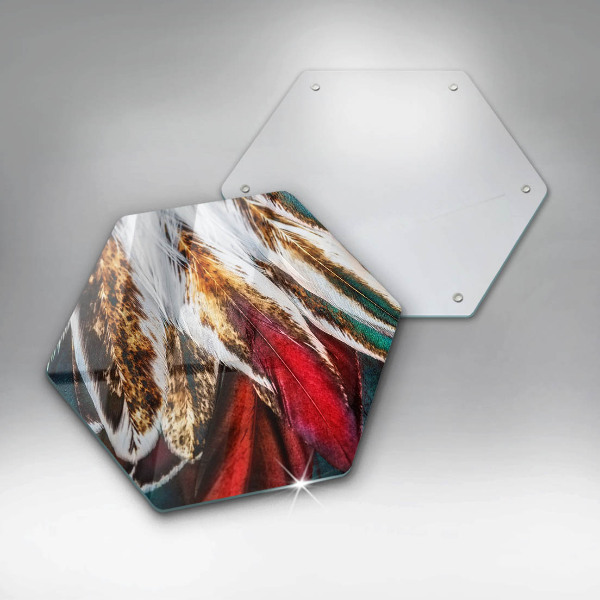 Kitchen worktop protector Boho bird feathers