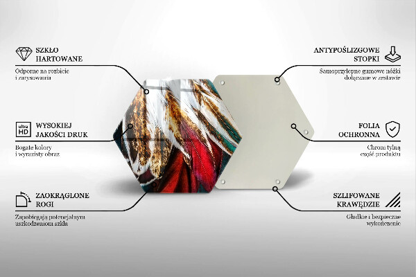 Kitchen worktop protector Boho bird feathers