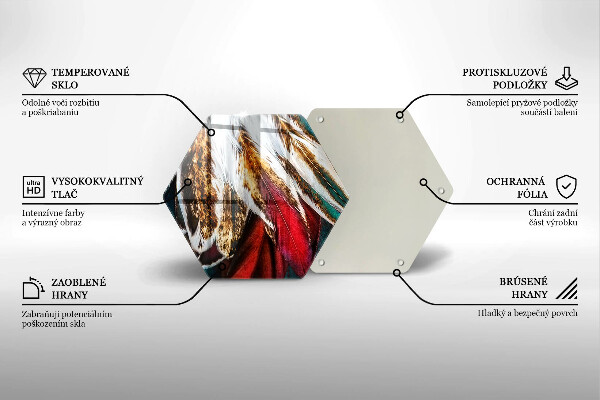 Kitchen worktop protector Boho bird feathers