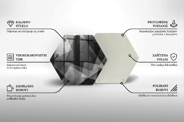 Chopping board glass Geometric abstraction
