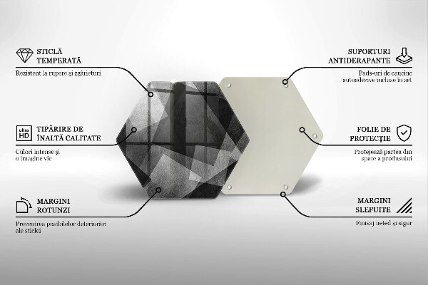 Chopping board glass Geometric abstraction