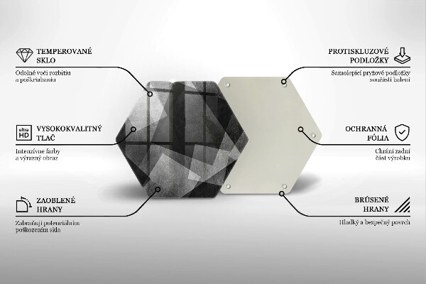 Chopping board glass Geometric abstraction