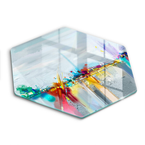 Chopping board glass Painted abstraction