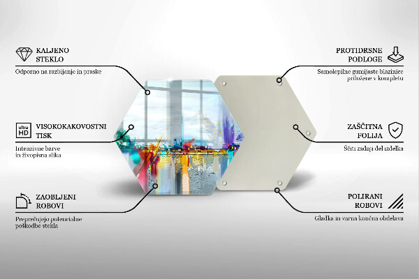 Chopping board glass Painted abstraction