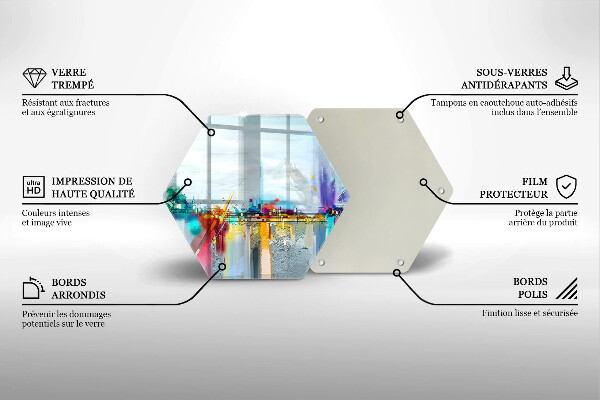Chopping board glass Painted abstraction