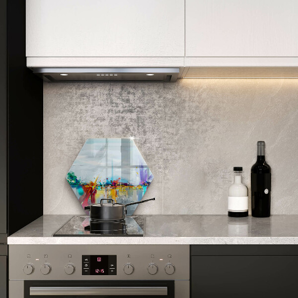 Chopping board glass Painted abstraction