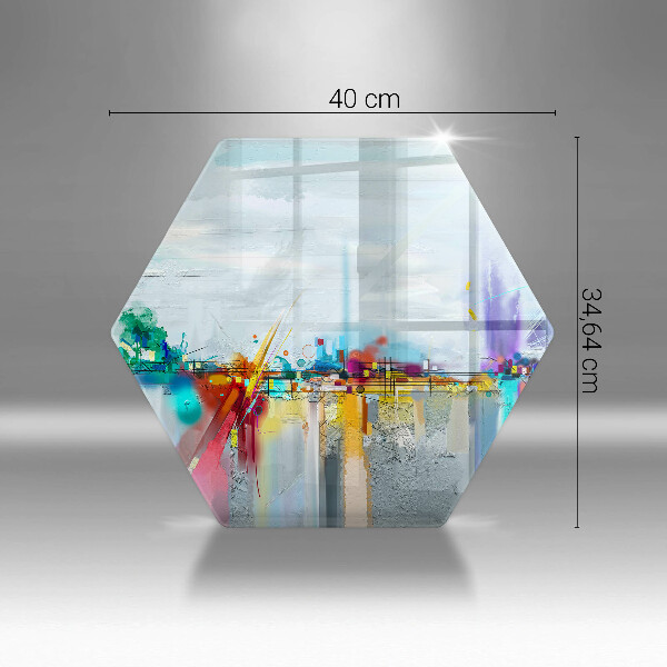 Chopping board glass Painted abstraction