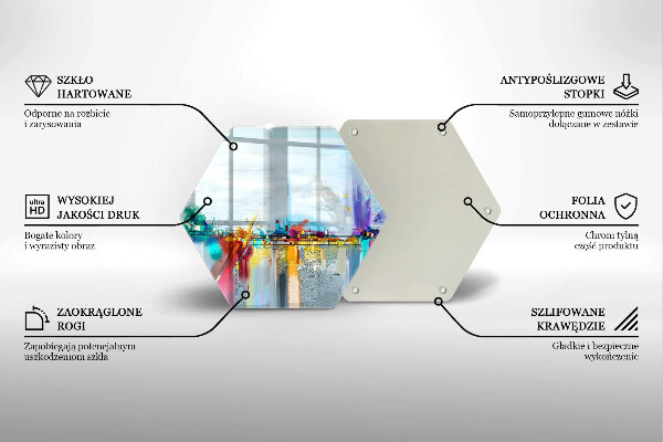 Chopping board glass Painted abstraction