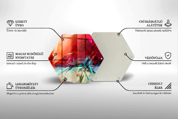 Chopping board glass Painted abstraction