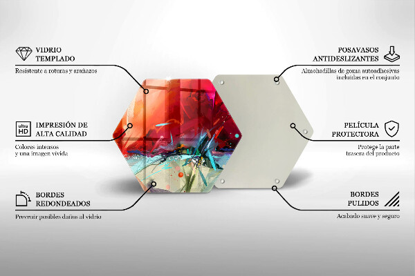 Chopping board glass Painted abstraction