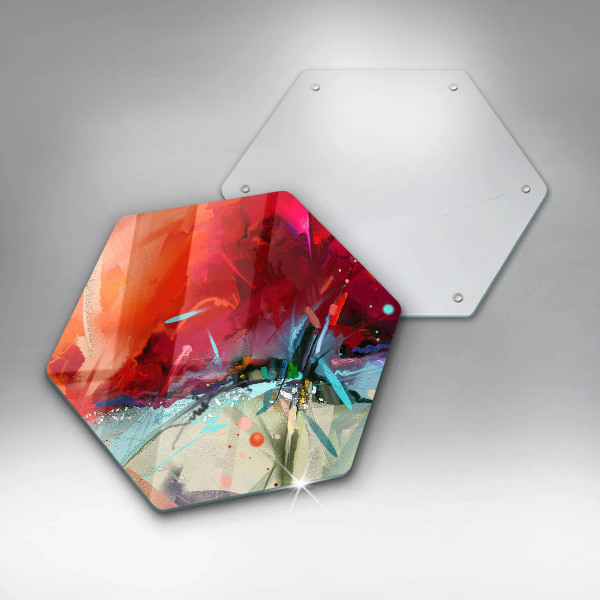 Chopping board glass Painted abstraction