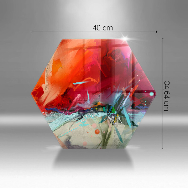 Chopping board glass Painted abstraction