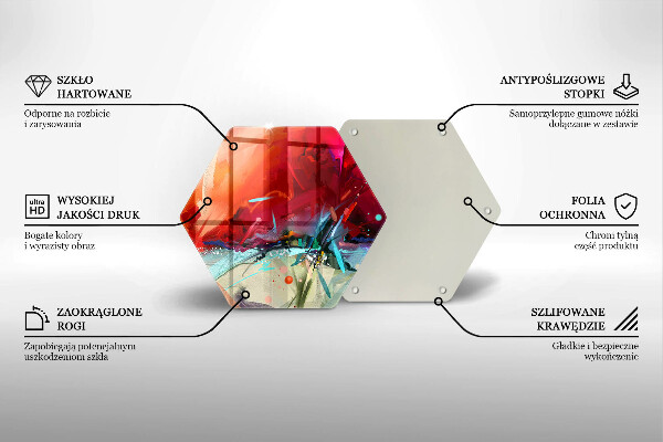 Chopping board glass Painted abstraction