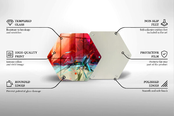 Chopping board glass Painted abstraction