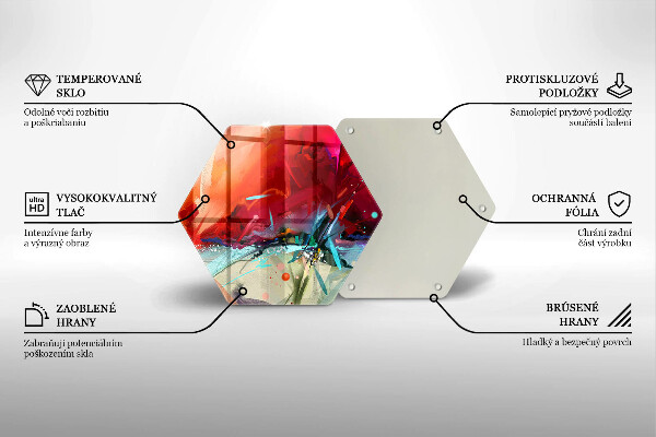 Chopping board glass Painted abstraction