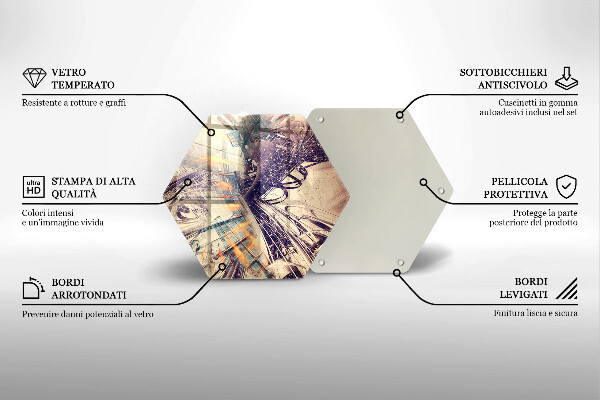 Chopping board glass Modern composition