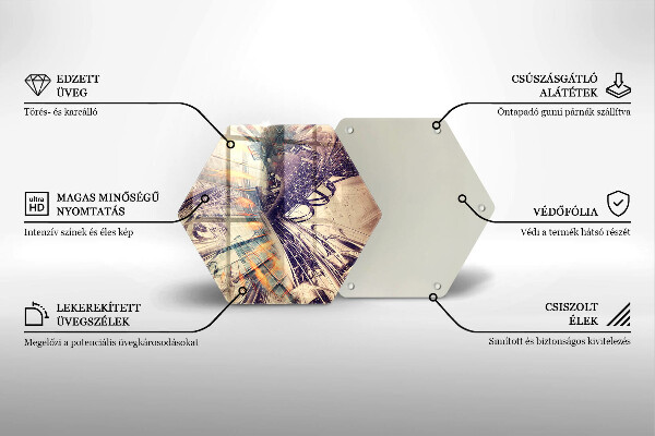Chopping board glass Modern composition